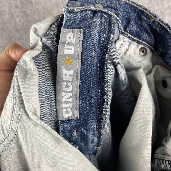 Cinch Silver Label Jean Mens 30x33 Medium Stone Slim Straight Performance Cowboy - Picture 15 of 16